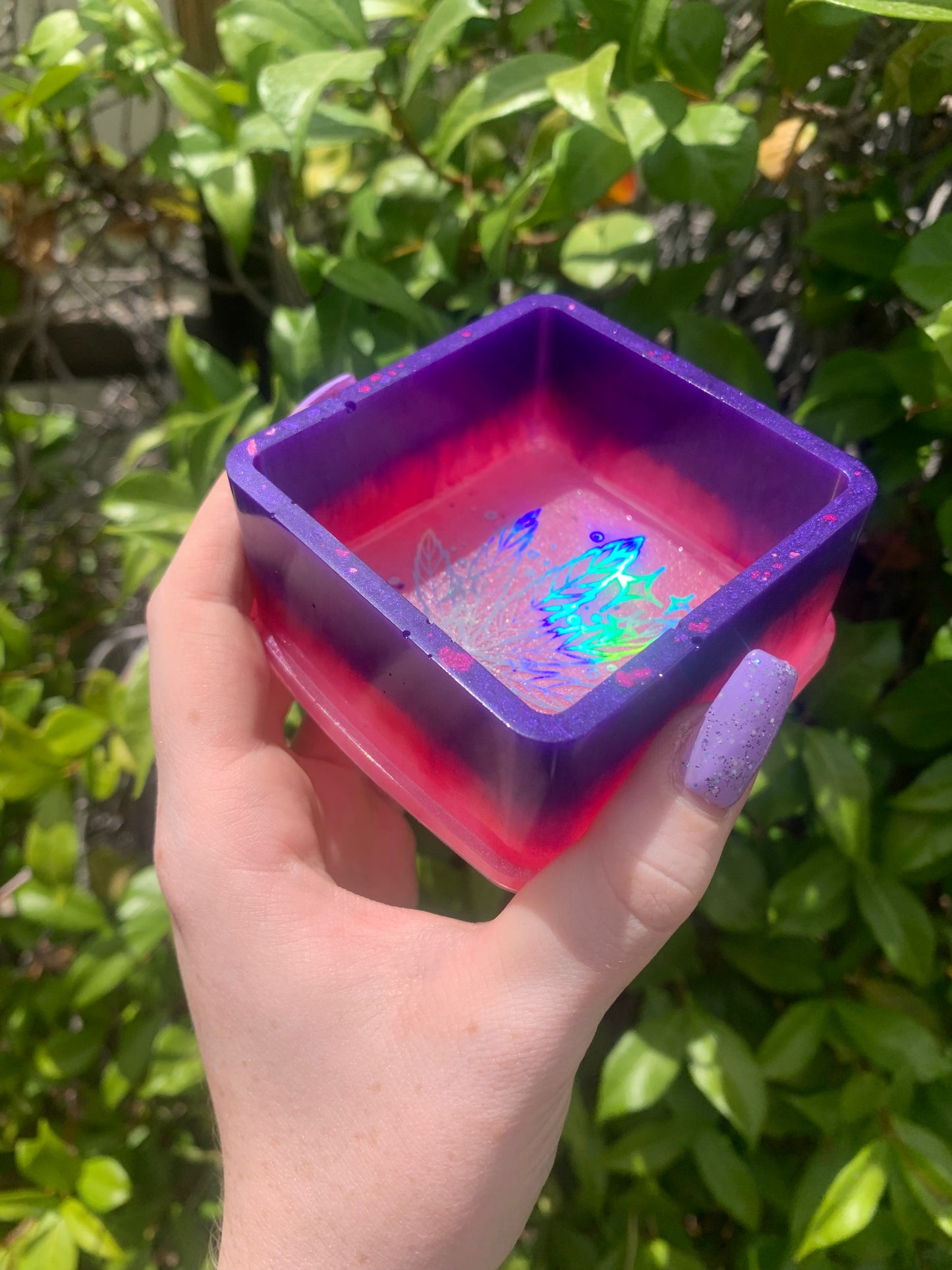 "GIRLY GANJA" square tray