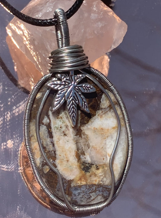 Picture Jasper crystal necklace