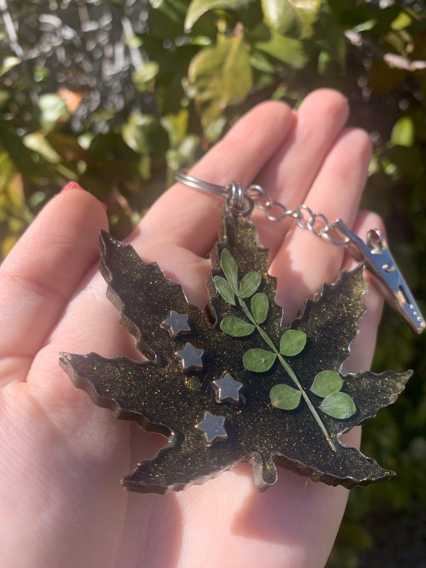 "BALANCED" roach clip keychain